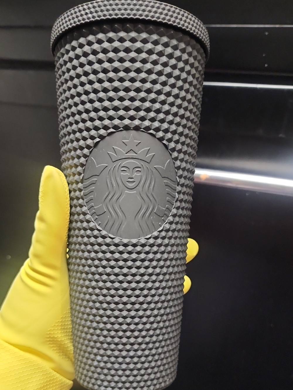Starbucks Black Textured Tumbler with Embossed Logo